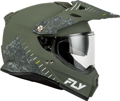 Fly Racing Trekker Granite Matte Sage/Grey XS Motorcycle Helmet