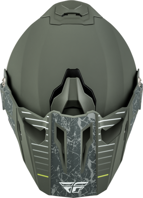 Fly Racing Trekker Granite Helmet Matte Sage/Grey Large - DOT and ECE Approved Motorcycle Helmet