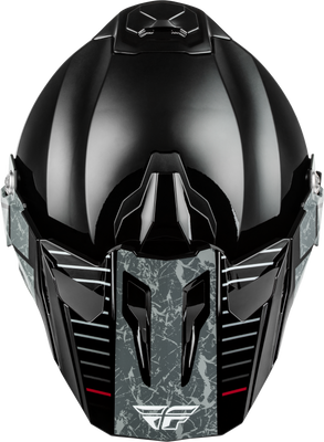 Fly Racing Trekker Granite Helmet Black/Grey XL - DOT & ECE Approved Motorcycle Helmet with Removable Liner and Adjustable Ventilation