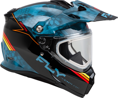 Fly Racing Trekker CW Conceal Helmet with Electric Shield - Slate, Black & Red, Extra Small (Part #73-31362XS)