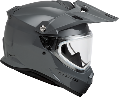 Fly Racing Trekker CW Solid Helmet with Dual Shields - Grey
