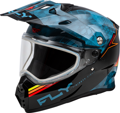 Fly Racing Trekker Cw Conceal Helmet with Dual Shield in Slate, Black, and Red (Medium)
