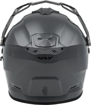 Fly Racing Trekker Solid Helmet Grey Small – DOT & ECE Approved Motorcycle Helmet with Drop-Down Sunshade and Removable Interior