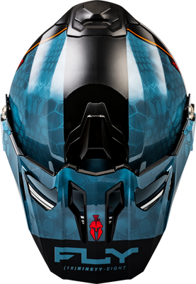 Fly Racing Trekker Kryptek Conceal Helmet Slate/Black/Red XL – DOT & ECE Approved Motorcycle Helmet with Drop-Down Sunshade