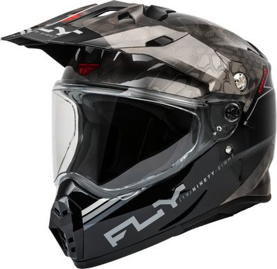 Fly Racing Trekker Kryptek Conceal Helmet Black/Grey/White 2X - DOT & ECE Approved Motocross Helmet with Sunshade