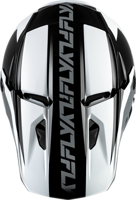 FLY Racing Kinetic Crest Helmet Black/White/Grey Large – Off-Road Motorcycling Helmet with Advanced Ventilation and Safety Features