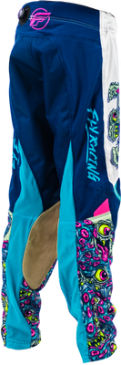 Fly Racing Yth Kinetic Mutant Mesh Pants White/Blue/Multi Size 26