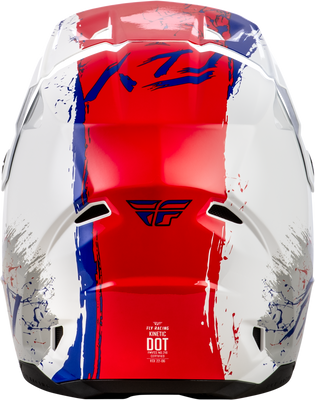 FLY Racing Youth Kinetic Drip Helmet Red/White/Blue - Part #73-8681YS