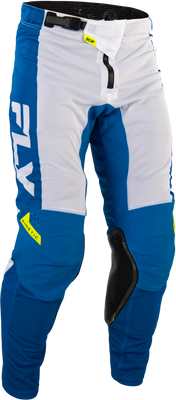 Fly Racing Kinetic Mesh Pants Blue/White/Hi Vis Size 38 - Durable, Adjustable Riding Gear