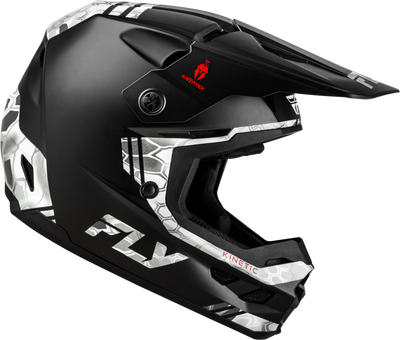 FLY Racing Kinetic Verdict Kryptek Helmet Black/Grey Small - Off-Road Motorcycle Helmet with Advanced Ventilation and Safety Features