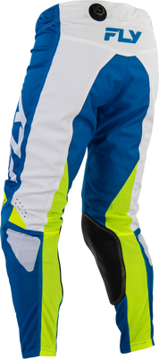 Fly Racing Kinetic Mesh Pants Blue/White/Hi Vis Size 30 – Durable, Adjustable Motorcycle Gear
