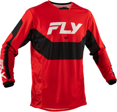 Fly Racing Kinetic Mesh Jersey Red/Black/White Medium - Breathable Motocross Riding Jersey