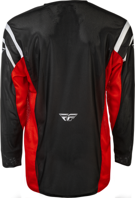 Fly Racing Kinetic Mesh Center Jersey Black/White/Red XL – Performance Motocross Jersey with Breathable Mesh Construction
