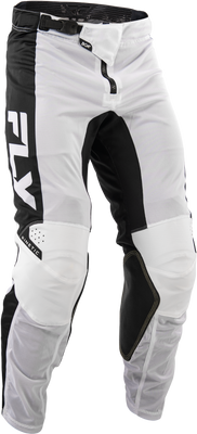 Fly Racing Kinetic Mesh Pants White/Black Size 28 - Lightweight, Durable Motocross Gear