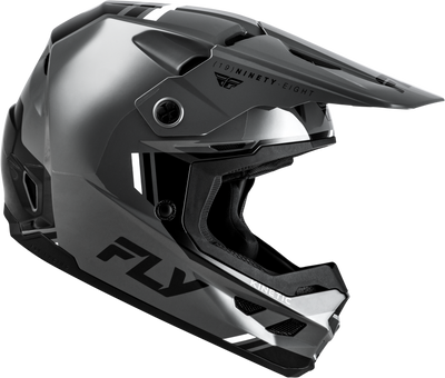FLY Racing Kinetic Verdict Helmet Grey/Black/White Medium - Off-Road Motorcycle Helmet with Advanced Ventilation and Safety Features