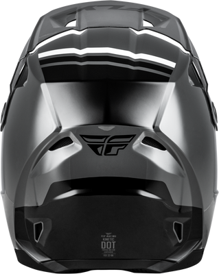 FLY Racing Kinetic Verdict Helmet Grey/Black/White Large – Off-Road Motorcycle Helmet with Advanced Ventilation and Impact Protection
