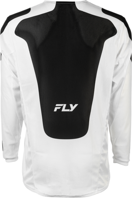 Fly Racing Kinetic Mesh Sym Jersey White/Black Sm - Lightweight Performance Motocross Jersey