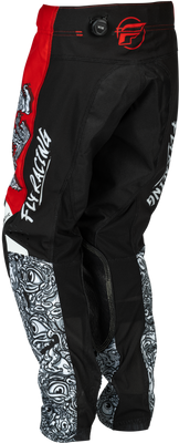 Fly Racing Youth Kinetic Mutant Pants Red/White/Black Size 22
