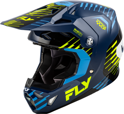 Fly Racing Youth Formula CP Slice Helmet Navy / Hi Vis / White – Part Number 73-0050YL