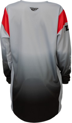 Fly Racing Youth Kinetic DBK Jersey Grey/Black/Red YL – Lightweight Performance Motorcycle Jersey