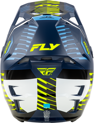 Fly Racing Formula CP Slice Helmet Navy, Hi Vis & White XL – Lightweight Impact-Resistant Motorcycle Helmet with Advanced Safety Features