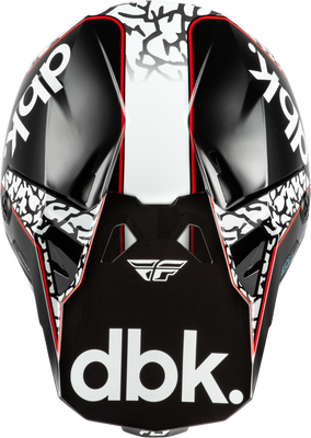 Fly Racing Formula CP DBK Helmet Black/White/Red XS – Lightweight, Impact-Resistant Motorcycle Helmet