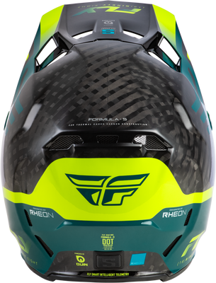 Fly Racing Formula S Carbon Byte Helmet Black Carbon/Teal/Lime Large with Advanced Safety and Connectivity Features