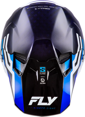 Fly Racing Formula S Carbon Byte Helmet Blue Carbon/Blue/White Large