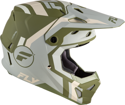Fly Racing Formula CP Seal Helmet Matte Stone, Khaki & Olive - Extra Small (Part #73-0043XS)