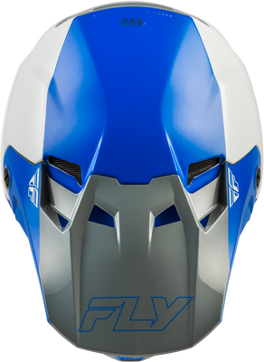 Fly Racing Formula CC Glide Helmet Blue/Light Grey/Gray XL - Lightweight Motorcycle Helmet with Advanced Impact Protection
