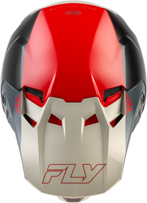 Fly Racing Formula CC Glide Helmet Black/Red/Grey XL - DOT & ECE Approved with Advanced Impact Protection