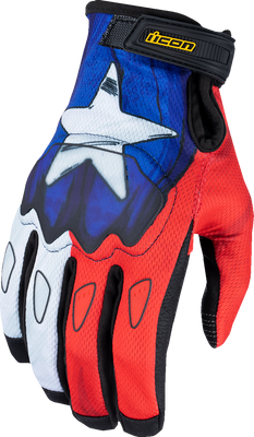 ICON Hooligan™ CE Tejas Libre Gloves - Blue, Size XL - Part #3301-4719