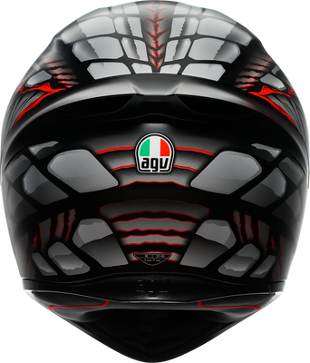 AGV K1 S Lyzard Matte Black/Gray/Red Motorcycle Helmet - Small
