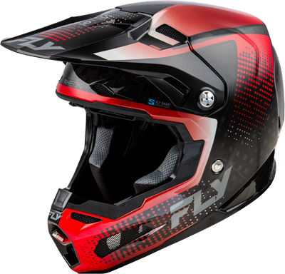 Fly Racing Yth Formula S Carbon Protocol Helmet Black Carbon/Red Yellow (Part #73-4465YL)