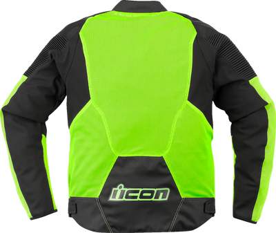 ICON Overlord3 Mesh™ Jacket Hi-Viz Yellow Small with D30® Viper Back Protector and Impact Protectors