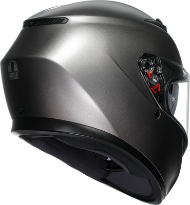 AGV K3 Helmet Mono Matte Luna Gray 2XL – High-Performance Motorcycle Helmet with Pinlock® Lens and Advanced Ventilation System