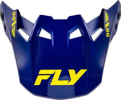 Fly Racing Formula CC Objective Visor Navy and Yellow Small
