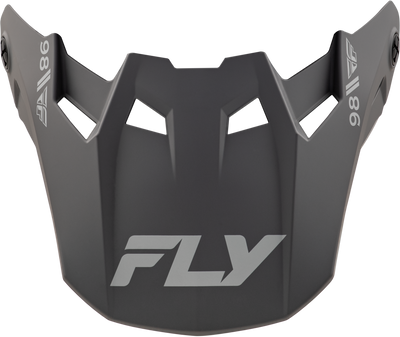 Fly Racing Formula CC Objective Visor Matte Black and Grey with Yellow accents - Part 73-4352