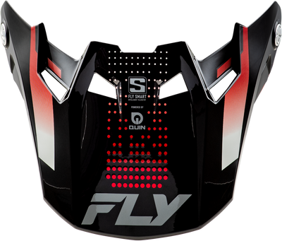 Fly Racing Formula S Carbn Protocol Visor Black Carbon with Red Yellow Accents