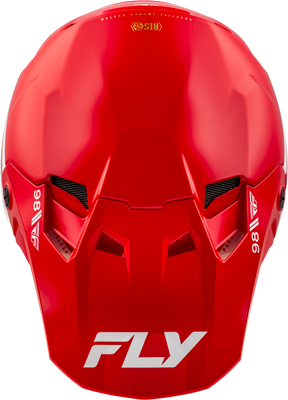 Fly Racing Formula CC Objective Helmet Red/White XL - Lightweight Impact-Resistant Motorcycle Helmet