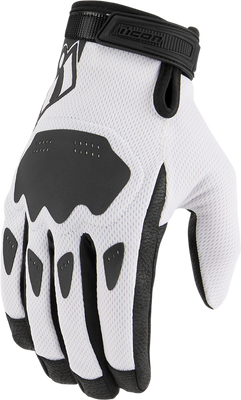ICON Hooligan CE Gloves - White - XL - Urban Sport Motorcycle Riding Gear