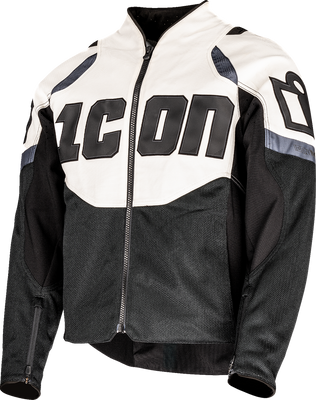 ICON Contra3™ Jacket 3XL White/Black with D3O Impact Protectors - Model 2820-7049
