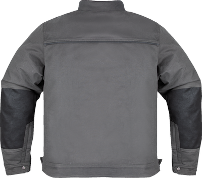 ICON Mototanker™ Jacket Gray Medium - Motorcycle Work Jacket with Impact Protection and Removable Liner