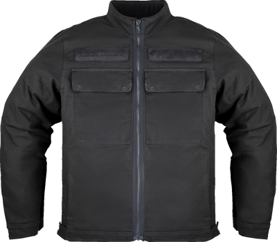 ICON Mototanker™ Jacket in Black - 3XL | Durable Canvas Motorcycle Jacket with Impact Protection