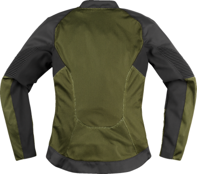 ICON Women's Overlord3 Mesh™ Jacket - Green, Medium - Sport Fit with Impact Protection