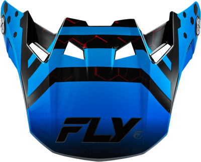 Fly Racing Formula CC Tektonic Visor Black, Blue & Red - XL/2X