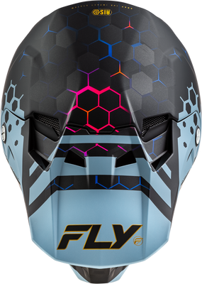 Fly Racing Formula CC Tektonic Helmet Matte Black, Slate & Blue - Part 73-43332X