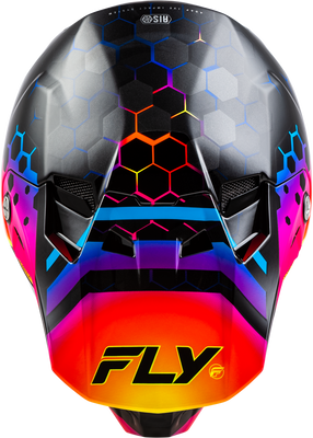 Fly Racing Formula CC Tektonic Helmet Black/Sunset 2X - Advanced Impact Protection and Lightweight Design