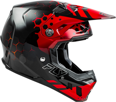 Fly Racing Formula CC Tektonic Helmet Black/Red/Orange XS – Certified Impact Protection with Advanced Features
