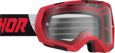 THOR Regiment Goggle with Clear Lens - Red/Black, Part Number 2601-2800